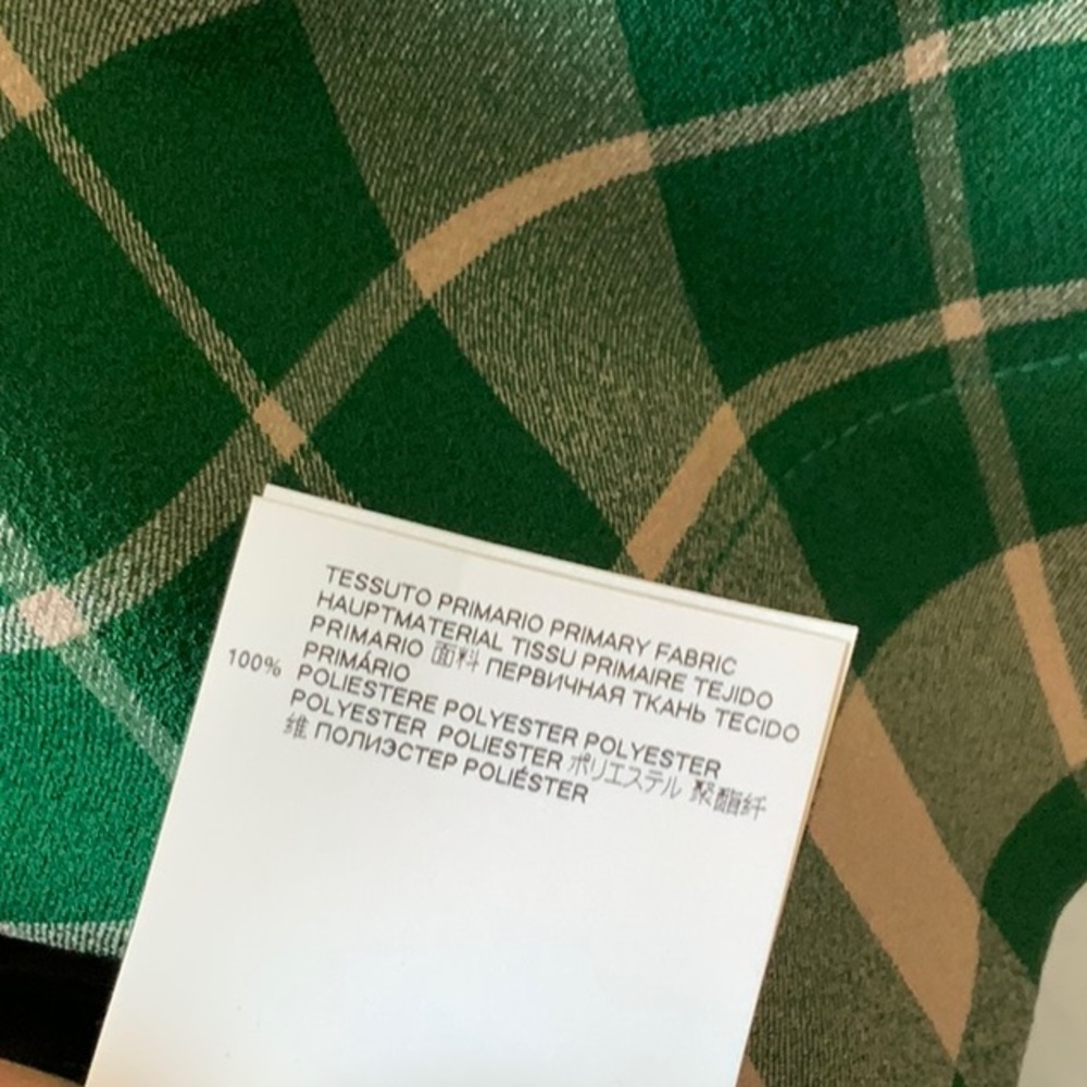 Maison Martin Margiela Green and Cream Checkered Fabric - Picture 10 of 11